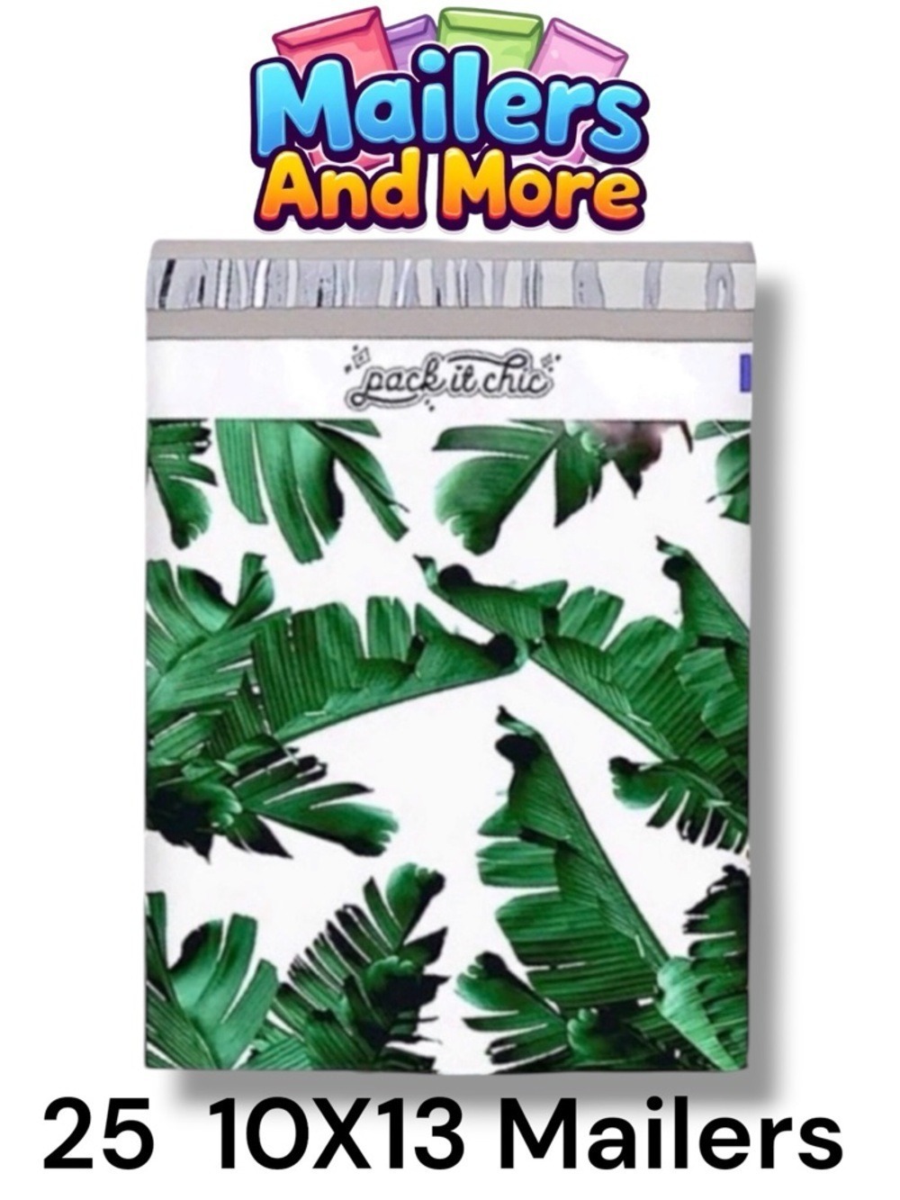 25 10X13 Poly Mailers Banana Leaves Flat Mailers PRICE IS FIRM